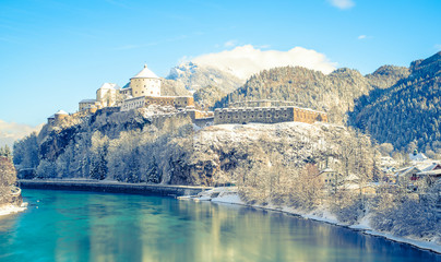 Naklejka premium Panorama Festung Kufstein, Tirol