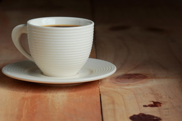 Espresso in white coffee cup
