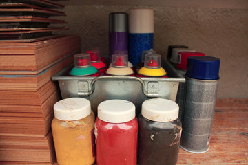Sprays at the studio