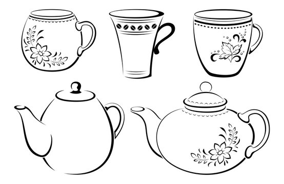 Teapots and Cups Pictograms