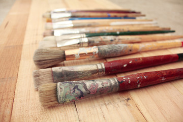 Obraz premium Detail of brushes