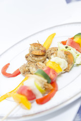 Shrimps with vegetables