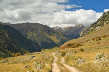 Fototapeta premium Ride in mountains