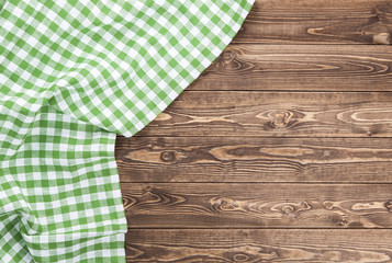 green tablecloth over wooden table
