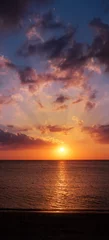 Photo sur Aluminium Mer / coucher de soleil Sea sunset, landscape. Vertical panorama 