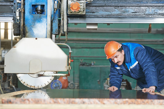 worker on granite manufacture
