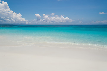blue sky with sea and beach