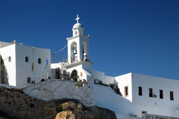 Kirche "Panagia Spiliani" Insel Nisyros, Griechenland