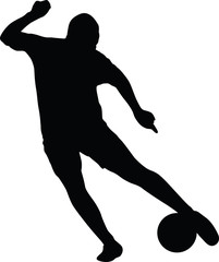 soccer player silhouette vector