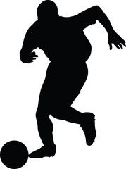 soccer player silhouette vector