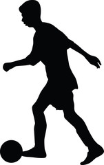 soccer player silhouette vector