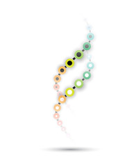 DNA Abstract icon and element collection. Futuristic technology