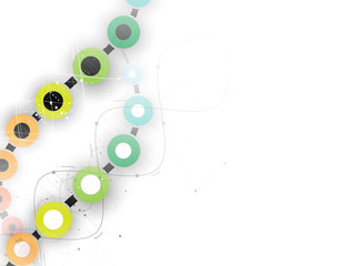 DNA Abstract icon and element collection. Futuristic technology