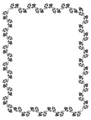 Flower silhouette frame