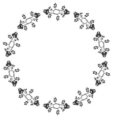 Round silhouette frame