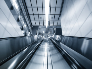 Escalator in subway station Transportation Background