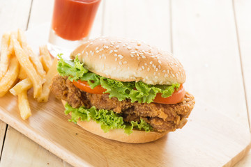 crispy chicken burger