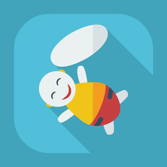 Flat modern design with shadow icons children