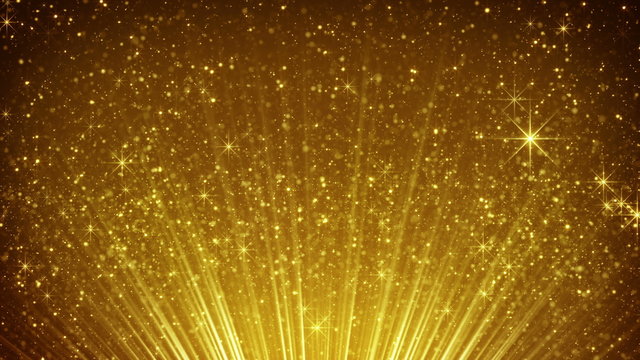 rising gold particles in light rays loopable 4k (4096x2304)
