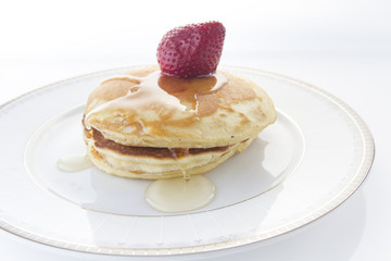 Pancakes with strawberry