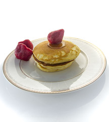 Pancakes with strawberry