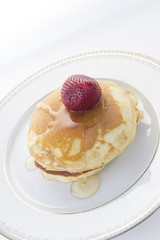 Pancakes with strawberry
