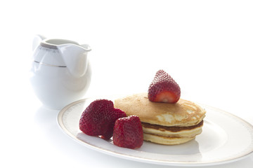 Pancakes with strawberry