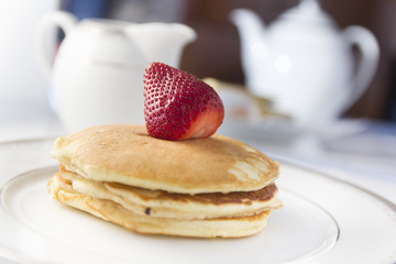 Pancakes with strawberry