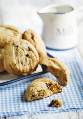 Peanut butter cookies with chocolate chips