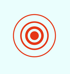 Concentric red circles