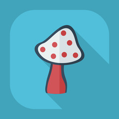 Flat modern design with shadow icons mushroom
