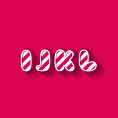 I J K L - Christmas Candy Alphabet