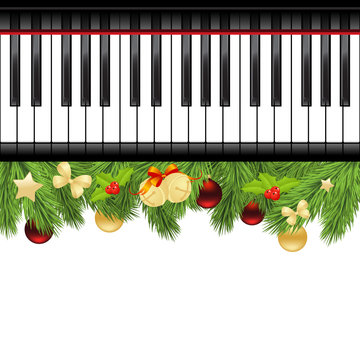 Template with piano keyboard