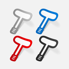 paper sticker: classic corkscrew