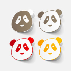 paper sticker: panda bear © chorniy10