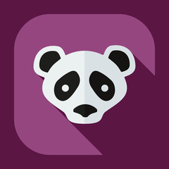 Flat modern design with shadow icons pandas