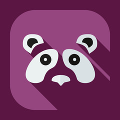 Flat modern design with shadow icons pandas