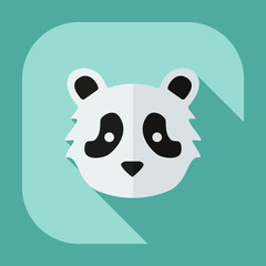 Flat modern design with shadow icons pandas