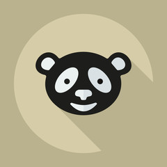 Flat modern design with shadow icons pandas