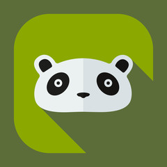 Flat modern design with shadow icons pandas
