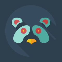 Flat modern design with shadow icons pandas