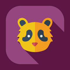 Flat modern design with shadow icons pandas