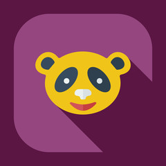 Flat modern design with shadow icons pandas