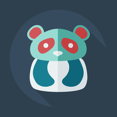 Flat modern design with shadow icons pandas