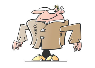 man in a big overcoat