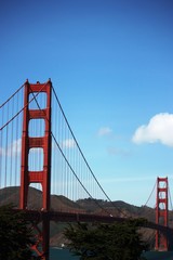San Francisco Golden Gate bridge under blue sky