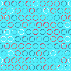 Blue, Red and White Watter Bubble on Blue Background