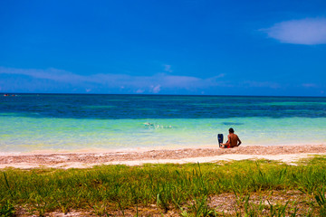 Cayo Jutias beach in the northern seaside of Cuba.