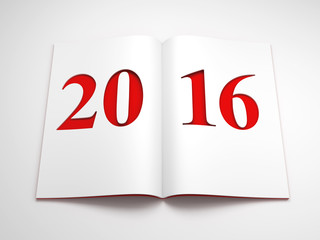new year 2016, 3d render
