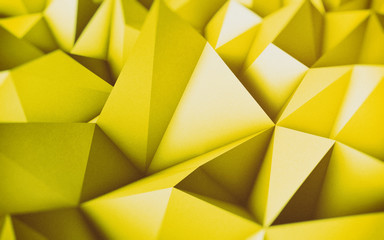 Abstract Yellow Low Poly 3D Background